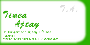 timea ajtay business card